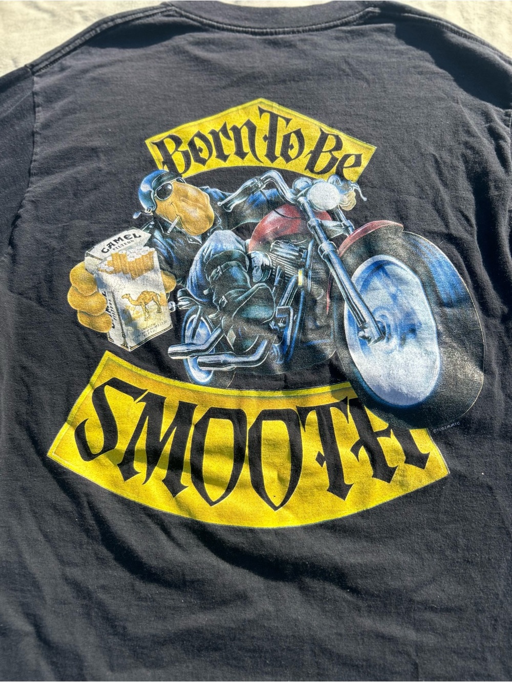 Born To Be Smoother Black Graphic Mens Tee